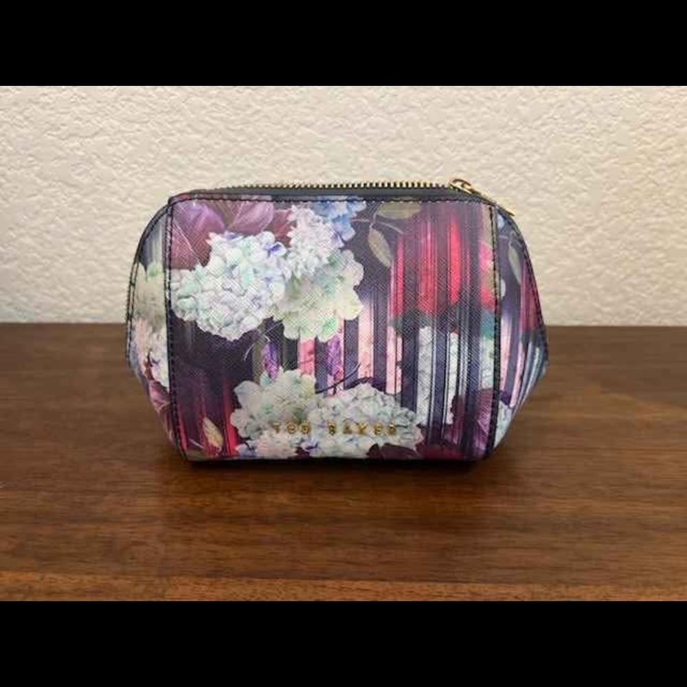 Ted Baker Purple Floral Cosmetic Bag